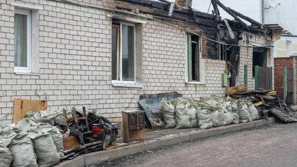Professional Fire Damage Removal technician working in Springfield, NJ